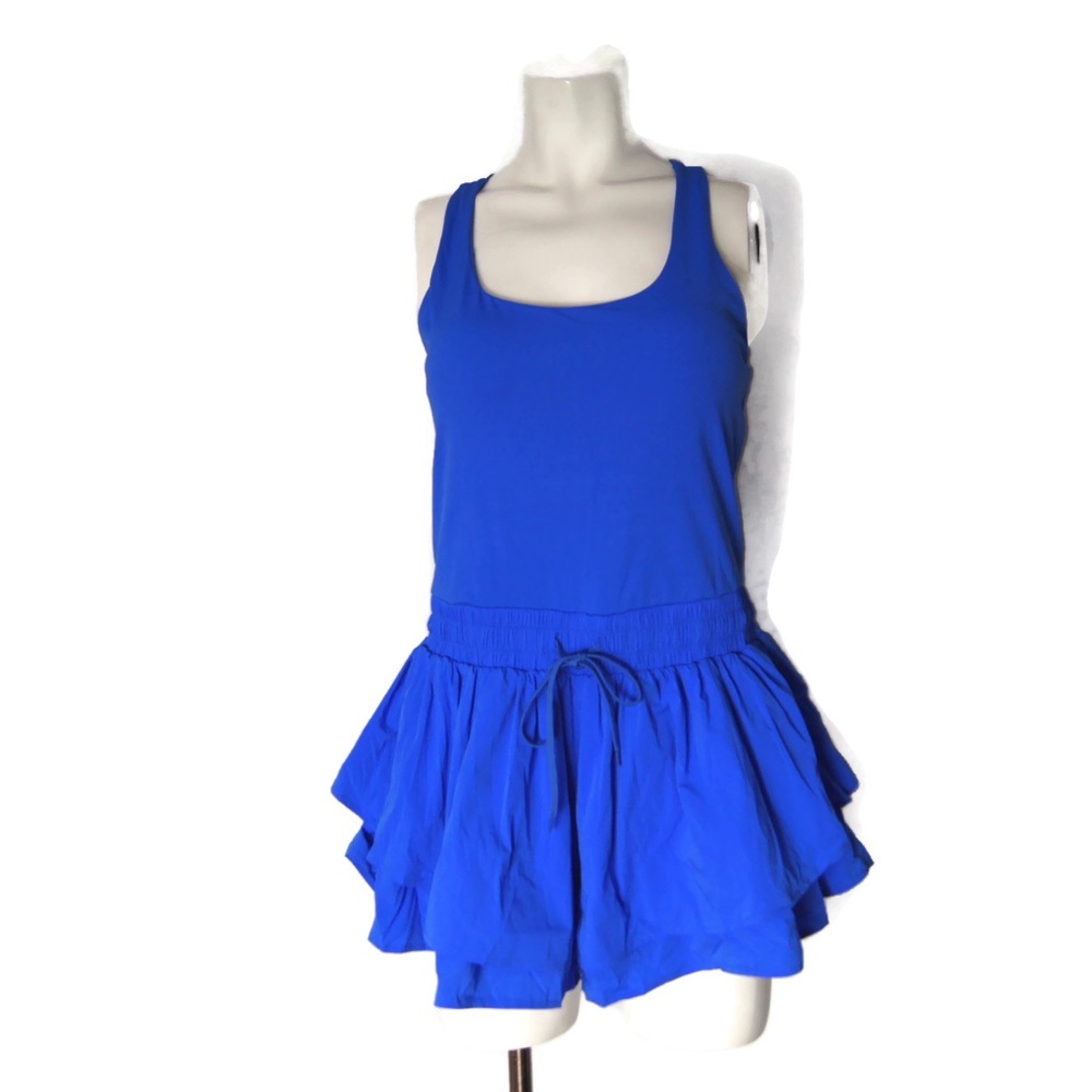Swim Romper Elastic Waist One Piece Swimsuit Women Short Bathing Suit
